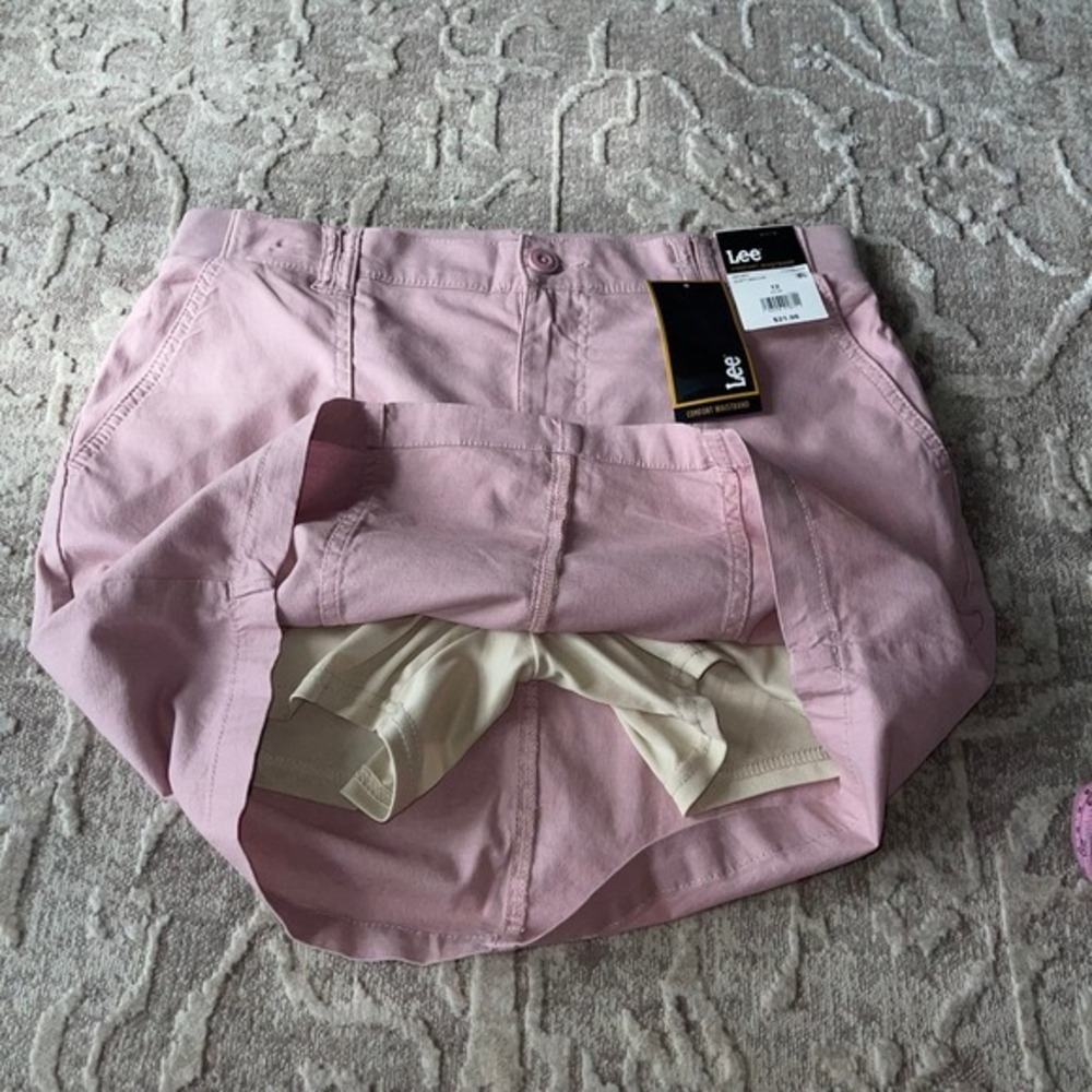Lee Women's Skirt Size 12 Pink Comfort Waistband Casual Mini New with Tags - Picture 7 of 13
